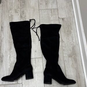 Kelly & Katie Black Over the Knee Boots